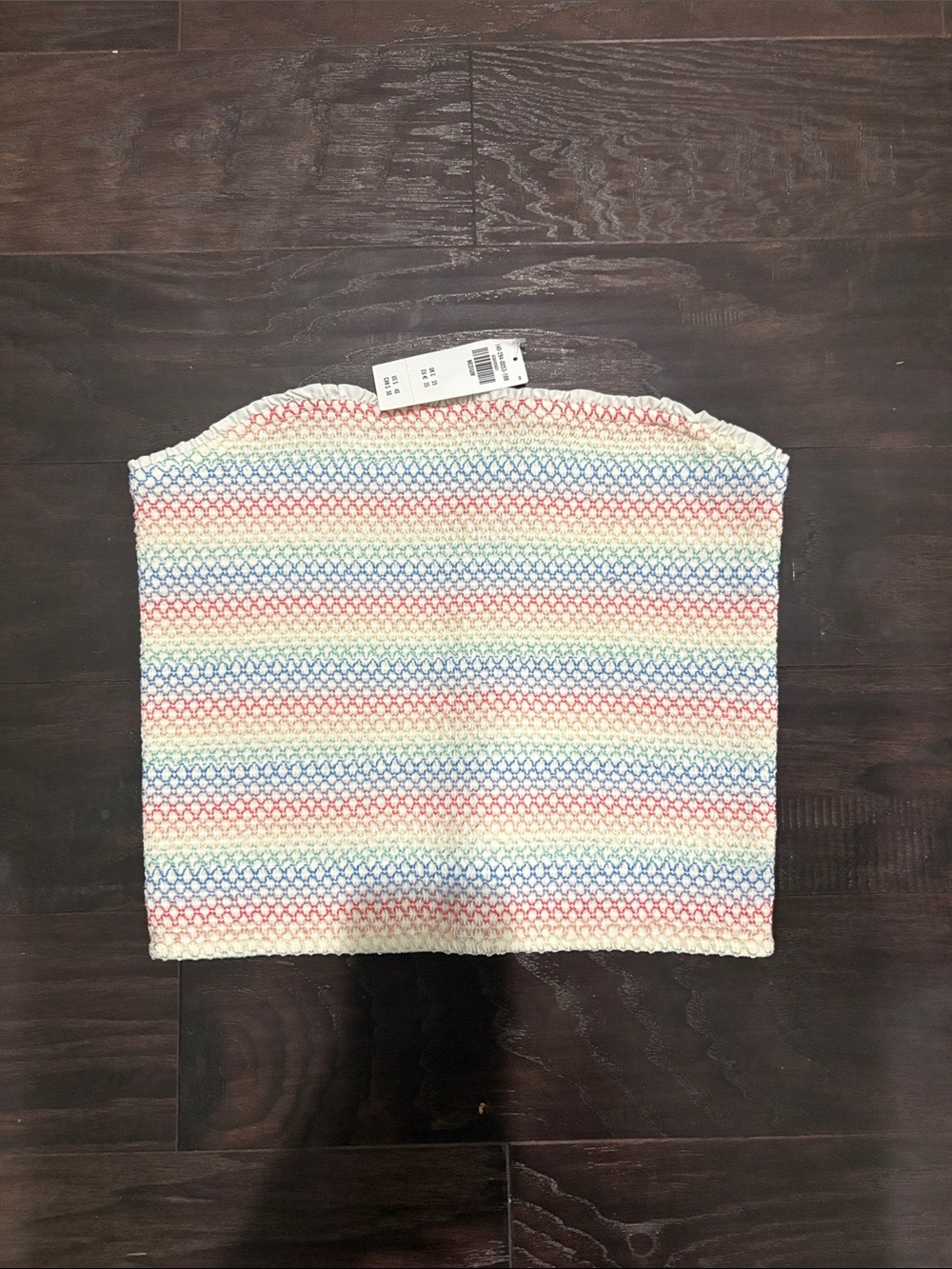 Abercrombie Striped Rainbow Knit Tube Top